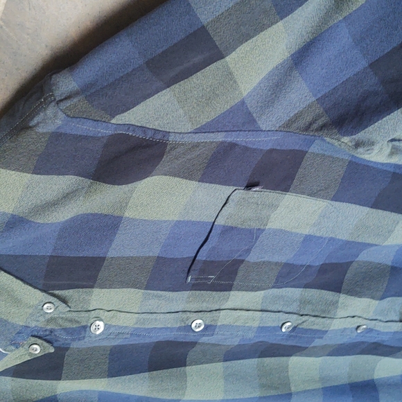 Timberland Plaid 100% Organic Cotton Blue , Green,Black Long Sleeve Button up M - Picture 8 of 15